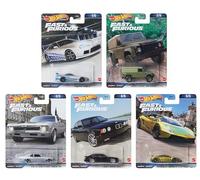 Hot Wheels 2023 Fast & Furious Premium Diecast Car Complete Set of 5 Vehicles from HNW46-956D Release Bundle