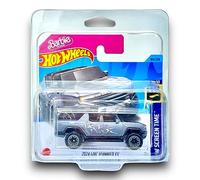 Hot Wheels 2024 GMC Hummer EV (Matt Silver (Barbie - The Movie)) - 10/10 HW Screen Time - 2023-184/250 (Short Card) - COMES IN A KLAS CAR KEEPER PROTECTOR COLLECTORS CASE - HKH13