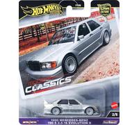 Hot Wheels Premium Car Culture Mercedes-Benz 190E 2.5-16 | Collectible 1:64 Scale Die-Cast Toy Car from Modern Classics with Real Riders Tires & Metal/Metal Body & Chassis, HRV98