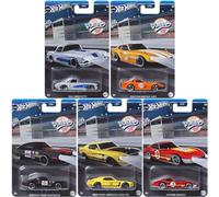 Hot Wheels 2024 Vintage Racing Club - Complete 5-Pack Die-Cast Vehicles (HRT81-956B) | 1962 Corvette, 1969 Mustang Boss 302, Toyota 2000GT & More | Collectible Edition - Ages 3+