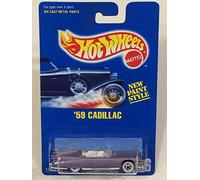 Hot Wheels #266 '59 Cadillac Light Purple White Wall Basic Wheels Collectible Collector Car Mattel