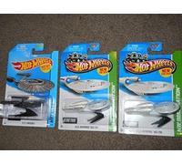 Hot Wheels 3 Star Trek ships! USS Enterprise with and without Battle Damage and the USS Vengeance!