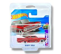 Hot Wheels '59 Chevy Impala (Red & Black) 2/5 Layin' Low - 2026-44/250 (Short Card) - includes a KLAS Car Keeper Protector Case - JJJ15