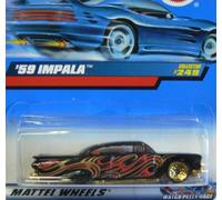 Hot Wheels 59 Impala #249 - Black 1:64 Scale Car - Kids