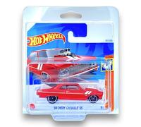 Hot Wheels '64 Chevy Chevelle SS (Red & White) 2/5 Muscle Mania - 2024 - 157/250 (Short Card) - COMES IN A GENUINE KLAS CAR KEEPER PROTECTOR CASE - HTC58