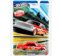 Hot Wheels '65 Ford Galaxie, Silver Series Vintage Racing Club 4/5, Red, 1:64 Scale Collectible Die Cast Metal Toy Car Model