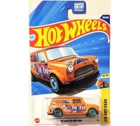 Hot Wheels '67 Austin Mini Van Die-Cast Car, Orange with Union Jack Graphics, 1:64 Scale, HW Art Cars 10/10, 169/250