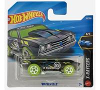 Hot Wheels - '69 Chevelle - JJJ23 - X-Raycers 3/5 - Short Card - Black/Neon Green Racing Design - Official Licensed Model - Mattel 2026 (53/250) - 1:64