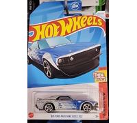 Hot Wheels 69 Ford Mustang Boss 302 Then and Now 10/10 244/250 1:64 Exclusive, Silver/Blue