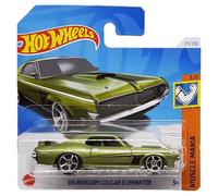 Hot Wheels - ´69 Mercury Cougar Eliminator - Muscle Mania 3/5 - HTD98 - Short Card - Metallic Green - Mattel 2024 - 1:64