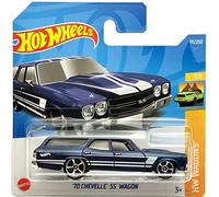 Hot Wheels - '70 Chevelle SS Wagon - HW Wagons 1/5 - HCV19 - Short Card - Dark Blue Metallic - GM - Mattel 2022