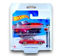 Hot Wheels '70 Plymouth Barracuda (Red) 3/5 HW Roadsters - 2024-20/250 (Short Card) - COMES IN A GENUINE KLAS CAR KEEPER PROTECTOR CASE - HTC95