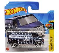 Hot Wheels - 70s Van - HW Art Cars 2/10 - HKK16 - Short Card - Metalflake Navy Blue - Mattel 2023