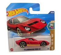 Hot Wheels '71 Lamborghini Miura SV, 70s vs 90s Series, Die-Cast Model Car, Red