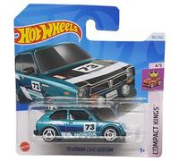 Hot Wheels - '73 Honda Civic Custom - Compact Kings 4/5 - HTD62 - Short Card - Motul - Turquoise Metallic - Mattel 2024-1:64