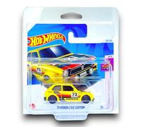Hot Wheels '73 Honda Civic Custom (Yellow, Black & Red) 4/5 Compact Kings - 2024-90/250 (Short Card) - COMES IN A GENUINE KLAS CAR KEEPER PROTECTOR CASE - HTC19