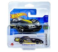 Hot Wheels '76 Greenwood Corvette (Black/Yellow) 1/5 HW Contoured 2022 - 21/250 (Short Card) *** COMES IN A KLAS CAR KEEPER PROTECTIVE COLLECTORS CASE *** HCV23