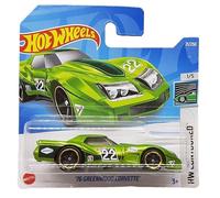 Hot Wheels - '76 Greenwood Corvette - HW Contoured 1/5 - HCW80 - Short Card - Light Green Metallic - Mattel 2022