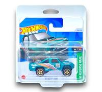 Hot Wheels '87 Dodge D100 (Green) 1/5 HW Reverse Rake - 2024-38/250 (Short Card) - COMES IN A KLAS CAR KEEPER SHORT CARD PROTECTOR CASE - HTB89