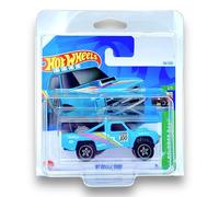Hot Wheels '87 Dodge D100 (Turquoise) 1/5 HW Reverse Rake - 2024-38/250 (Short Card) - COMES IN A GENUINE KLAS CAR KEEPER PROTECTOR CASE - HTD17