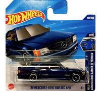 Hot Wheels - '89 Mercedes-Benz 560 SEC AMG - Wild Widebody 2/5 - Dark Blue Luxury Coupe in 1:64 Scale, Officially Licensed Mercedes Model - Mattel 2025 (186/250) - 1:64