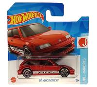 Hot Wheels - '90 Honda Civic EF - HW J-Imports 7/10 - HKJ16 - Short Card - VTEC - Red - Mattel 2023