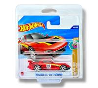 Hot Wheels '95 Mazda RX-7 Drift (Red, Black & Yellow) 9/10 '70's vs '90's - 2025-163/250 (Short Card) - includes a KLAS Car Keeper Protector Case - JBB57