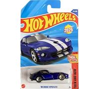 Hot Wheels '96 Dodge Viper GTS [Blue], Then & Now 4/10, 176/250, 1:64 Scale Diecast Car