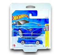 Hot Wheels '96 Nissan 180SX Type X (Blue) 6/10 HW: The '90s - 2024-211/250 (Short Card) - includes a KLAS Car Keeper Protector Case - HTB08