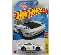 Hot Wheels '96 Porsche Carrera, 1:64 Scale Diecast Model Toy Car, White with Blue Wheels, HW The 90s Series 1/10, 174/250