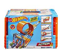 Hot Wheels Action Race Crate with 3 Stunts in 1 Set Portable Easy Storage Ages 6 to 10
