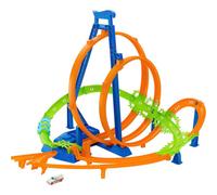 Hot Wheels Track Set, Epic Crash Dash with 5 Crash Zones, Motorized Booster and 1 Hot Wheels 1:64 Scale Toy Car, Easy Storage, HNL97