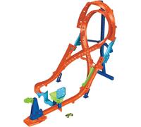 Track Set With 1 Hot Wheels Car, Tall Figure-8 Track for Race & Stunting, Connects to Other Hot Wheels Tracks, Folds for Convenient Storage, HMB15