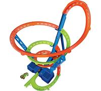 Hot Wheels Action Track Set and 1:64 Scale Toy Car, Spiral Race Track with Motorized Booster