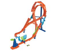 Track Set With 1 Hot Wheels Car, Tall Figure-8 Track for Race & Stunting, Connects to Other Hot Wheels Tracks, Folds for Convenient Storage, HMB15