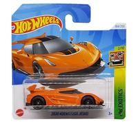 Hot Wheels Age 3+ 2020 Koenigsegg Jesko HW Exotics 2/10 (184/250) HTF07 Orange 2024 + Protector Short Card Frikimonkey