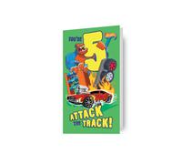 AGE 5 HOT WHEELS BIRTHDAY CARD