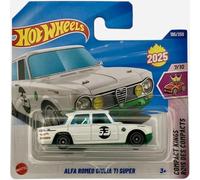 Hot Wheels - Alfa Romeo Giulia T1 Super - Compact Kings 7/10 - JBB98 - Short Card - White - Mattel 2025 - Officially Licensed Alfa Romeo Model in Scale 1:64