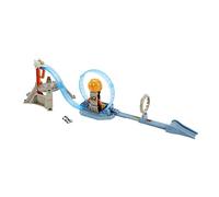 Hot Wheels and Disney Buzz LightYear Hyper Loop Challenge Playset with Buzz Die-Cast Mini Toy Car, 3 Years and up