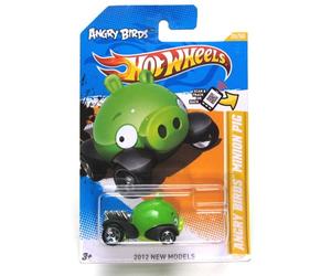 Hot Wheels ANGRY BIRDS MINION GREEN PIG 2012 New Models Series #35/50 Green Piggy 1:64 Scale Collectible Die Cast Car
