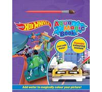 Hot Wheels Aqua Magic Water Painting Book Mess Free Colouring Activity Set with Brush - Reusable Magic Paint with Water Pages, 5 Scenes, 26.5 x 23cm Kids Creative Art Toy Gift for Boys Car Fans