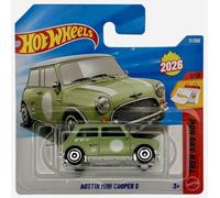 Hot Wheels - Austin Mini Cooper S - JJH39 - Then and Now 1/10 - Short Card - Pastel Green - Official Licensed Model - Mattel 2026 (71/250) - 1:64