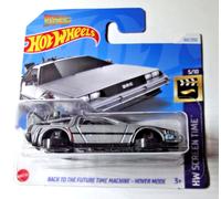 Hot Wheels Back to the Future Time Machine Hover Mode HTB33 1:64 Silver NIB OVP