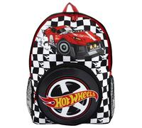 Hot Wheels Backpack, Race Car Boys School Bag, Kids Backpack One Size Black