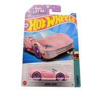 Hot Wheels Barbie Extra Die-Cast Car, Pink Sports Car with Purple Wheels, 1:64 Scale, Tooned Series