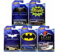 Hot Wheels Batman 2022 Batmobile Complete Set of 5 Diecast Vehicles Bundle
