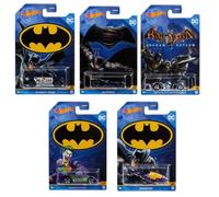 Hot Wheels Batman 2022 Batmobile Complete Set of 5 Diecast Vehicles Mix 2 from HDG89-956B Release Bundle