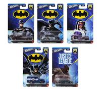 Hot Wheels Batman 2024 Complete Set of 5 - HDG89-956L | 1:64 Scale Die-Cast Vehicles Featuring Iconic Batman Designs - Ages 3+