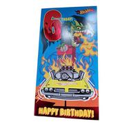 HOT WHEELS BIRTHDAY CARD AGE 6 HAPPY 6TH BIRTHDAY CARD