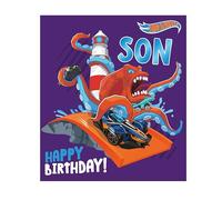 HOT WHEELS BIRTHDAY CARD SON 'HAPPY BIRTHDAY SON'